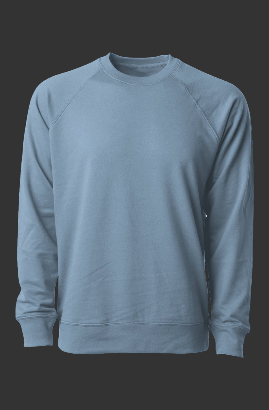 Blue sweatshirt on a gray background