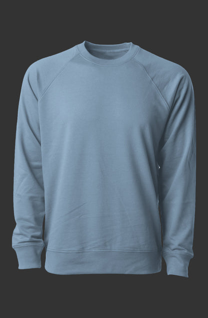 Blue sweatshirt on a gray background
