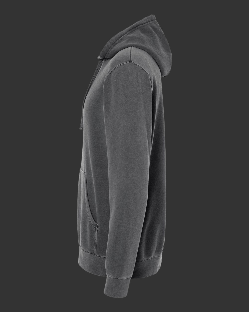Gray hoodie on a gray background (SideView)