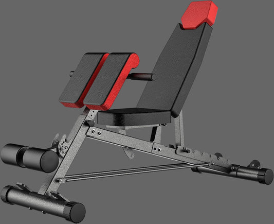 Multi-Functional FID Weight Bench for Full All-In-One Body Workout – Hyper Back Extension, Roman Chair, Adjustable Ab Sit up Bench, Incline Decline Bench, Flat Bench