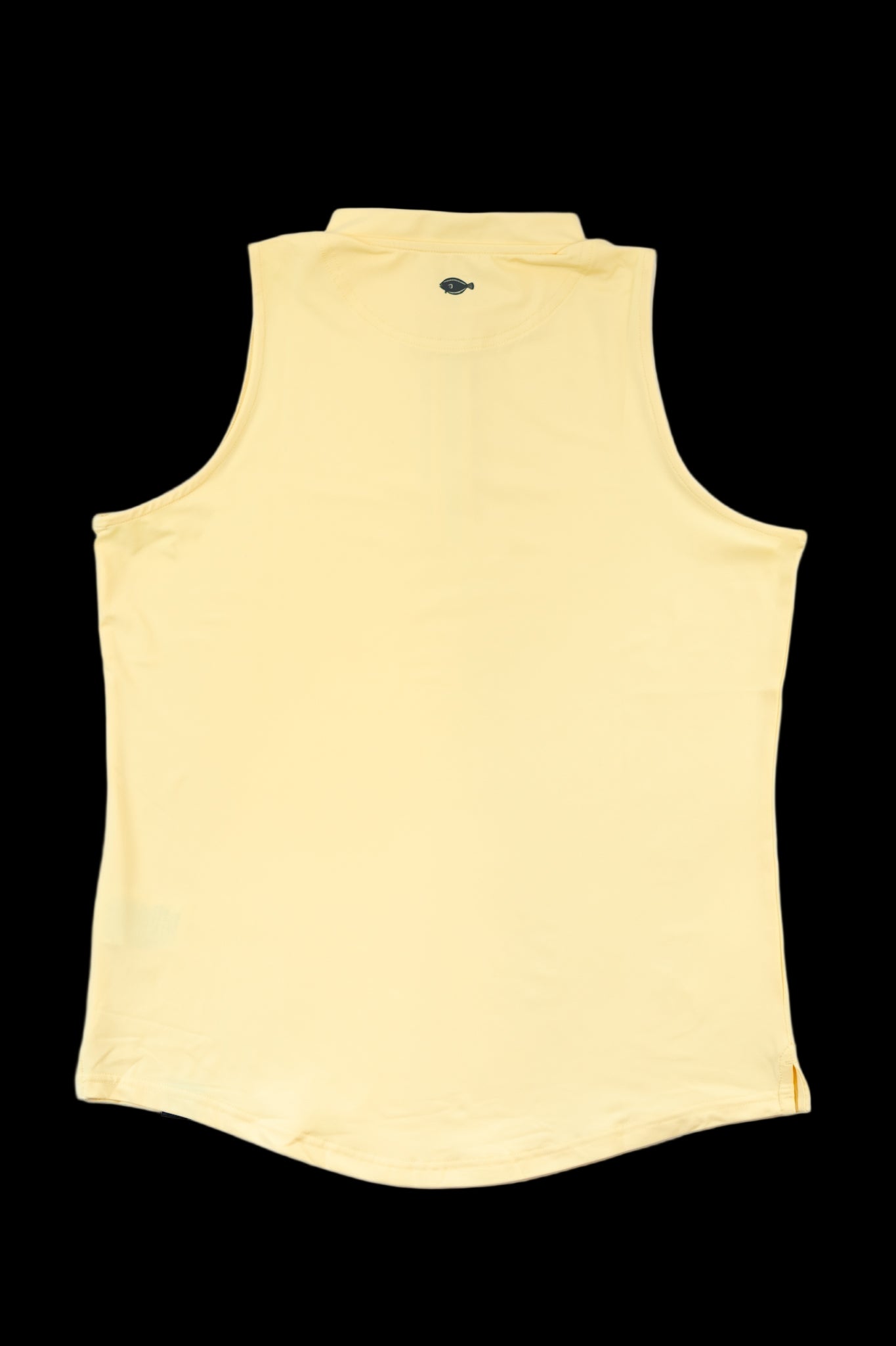 Yellow sleeveless shirt on a light gray background