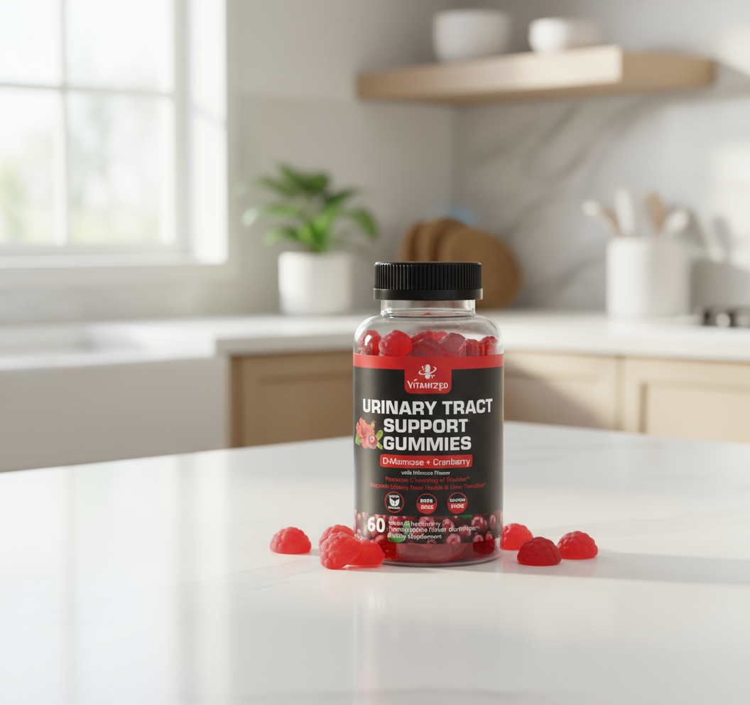 Powerful Cranberry Gummies 1500Mg with D-Mannose - Urinary Tract Health - Fast-Acting Bladder Support Supplement - 60 Count