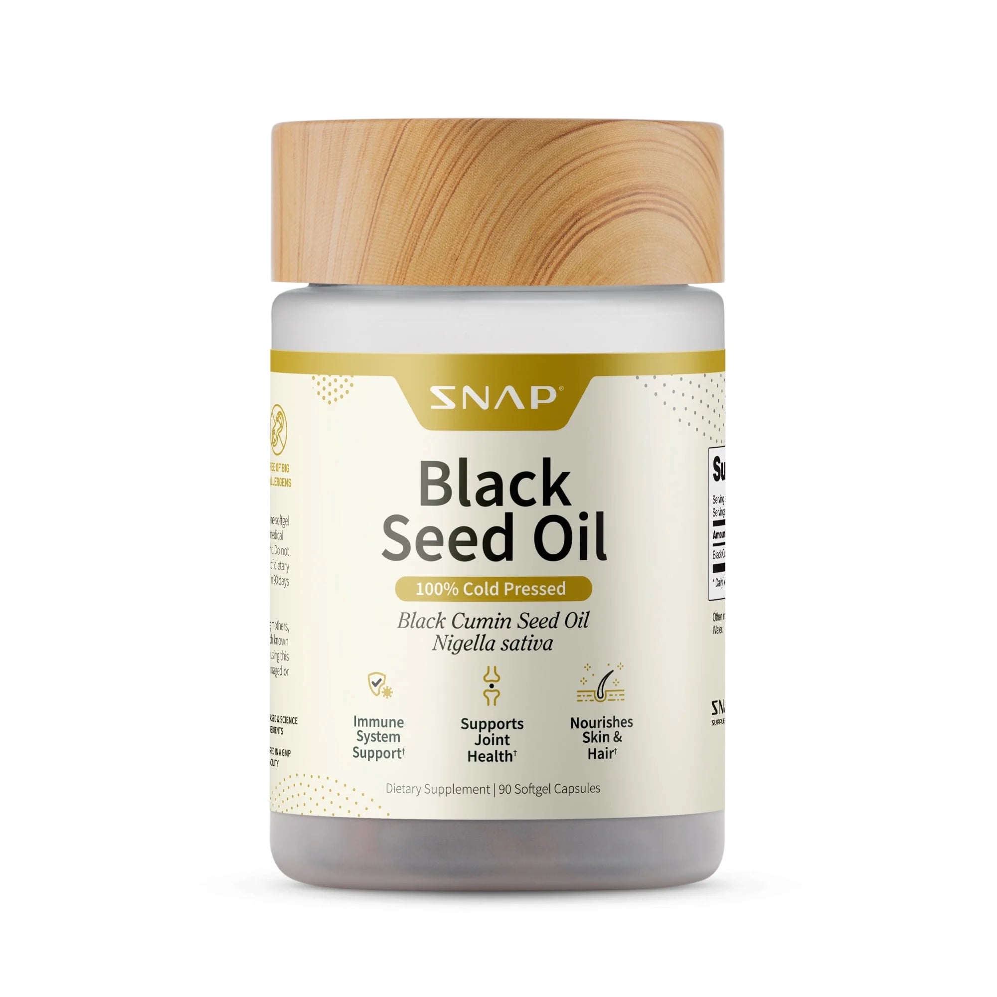 Black Seed Oil Gel Caps, 100% Cold Pressed, Dietary Supplements, 90 Count
