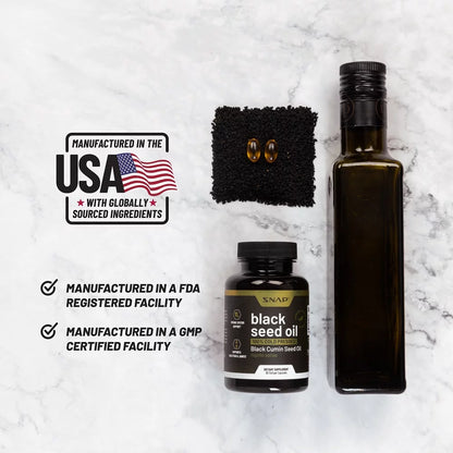 Black Seed Oil Gel Caps, 100% Cold Pressed, Dietary Supplements, 90 Count