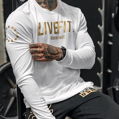 Men's Muscle Fit Long Sleeve Dry-Fit T-Shirt - LIVE FIT