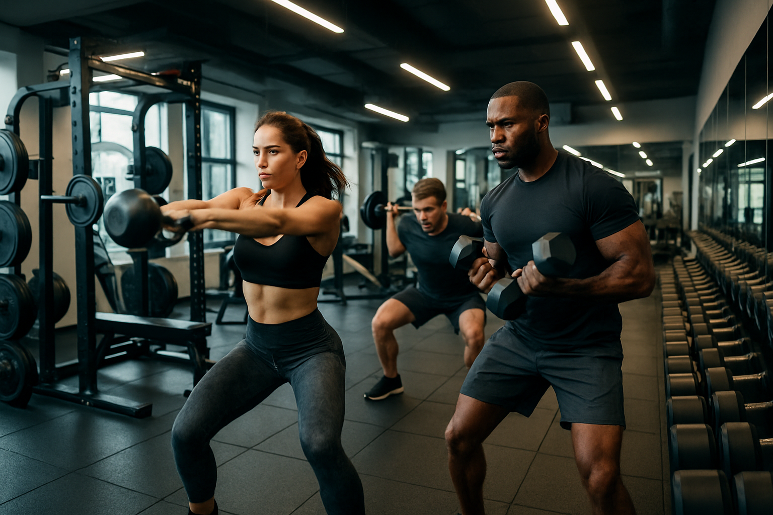 Work out video in the gym