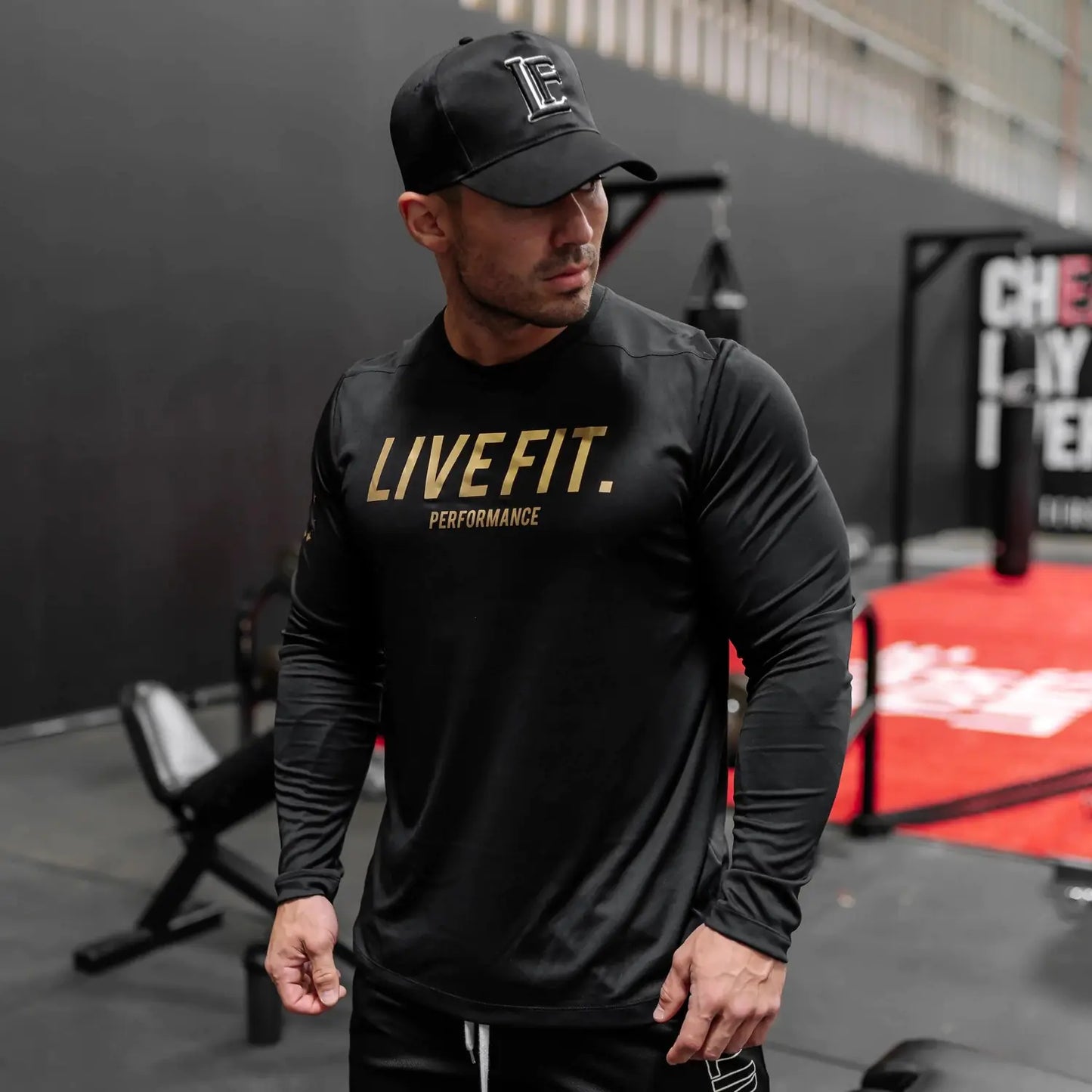 Men's Muscle Fit Long Sleeve Dry-Fit T-Shirt - LIVE FIT